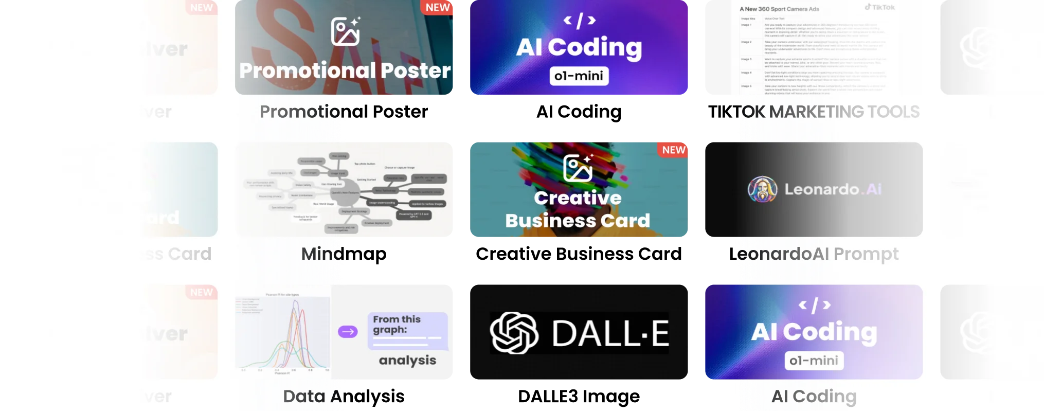 PopAi AI tools including image generation, poster creation, data analysis, and programming